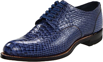 Men's Casual Shoes Moc Toe Slip On Royal Blue/Black Lace & Sequin STACY ADAMS 