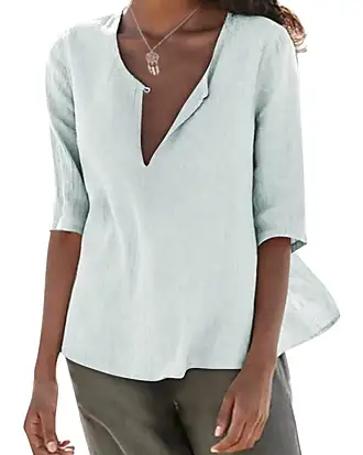 Camicia Donna Elegante, Maglietta Donna Scollo a V T-Shirt Casual Blusa  Donna Elegante Curvy Camicia Donna Estive Shirt Classico Maglia Blusa da  Donna