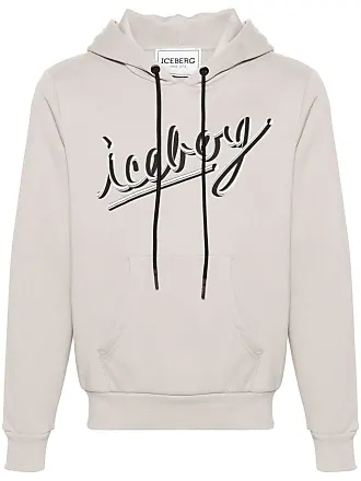 Iceberg logo-print hoodie - Black