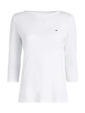 Tommy Hilfiger T-Shirt Classic Serif Linear Bianco Donna Bianco