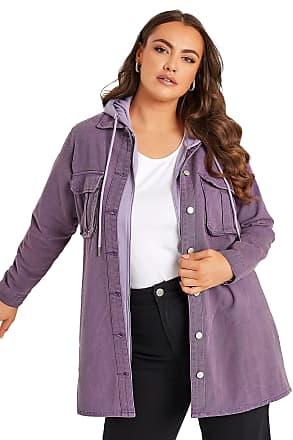 LIMITED COLLECTION Plus Size Purple Longline Denim Jacket