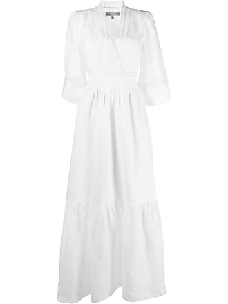 Ermanno Scervino broderie anglaise maxi dress - women - Linen/Flax/Polyamide/Polyester/Silk - 40 - White