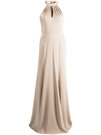 Marchesa Notte Bridesmaids Jacquelene Sheer Halter Neck Gown -PaleBlush  (Dresses,Gowns)