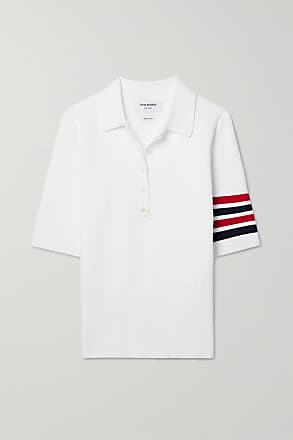 Black Rugby Stripe Cotton 4-Bar Mr. Thom Embroidered Oversized