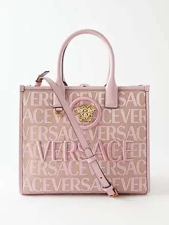 Versace Crystal Repeat Mini Hobo Bag, Female, Pink, One Size