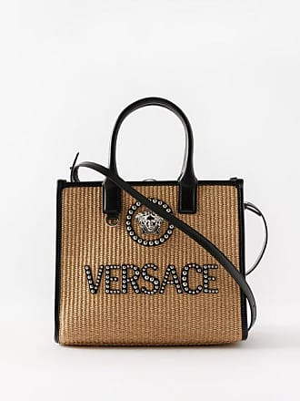 Versace Medusa Small Raffia Tote Bag