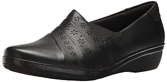 Clarks Womens Everlay Uma Platform, Black, 9 Narrow US