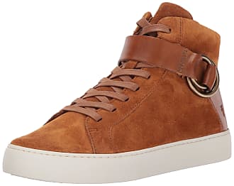 Frye Womens Lena Harness High Fashion Sneaker, Nutmeg Soft Oiled Suede, 5.5 M US