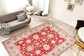 Orientalischer Teppich Ornamente Schnörkel Wohnzimmer Rot Beige 200x290cm 