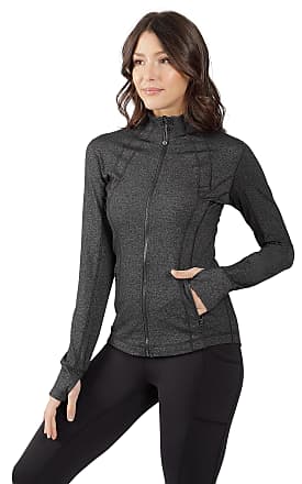 90 Degree By Reflex Cropped Two Tone Heather Long Sleeve Quarter