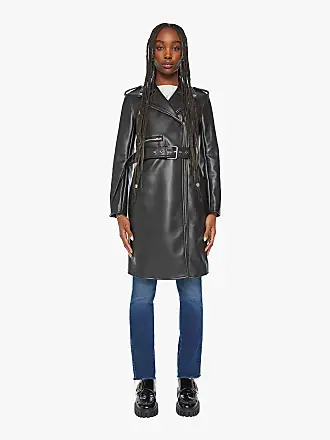 Faux Leather Trench Coat with Fur Trim – Dolce Cabo