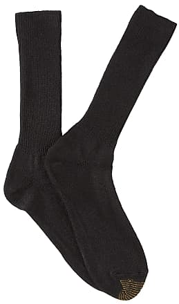 Gold Toe Mens Fluffies Soft Casual Socks, Black