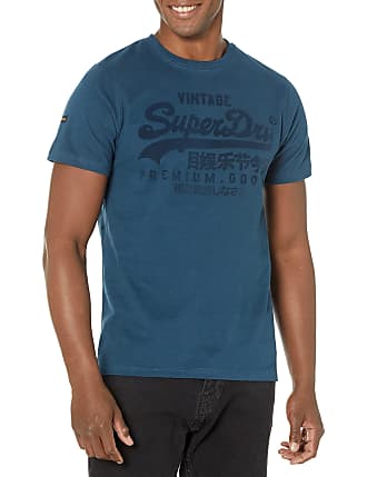 T shirt Superdry manches courtes femme Stacker Infill G10006HQDS Bleu 