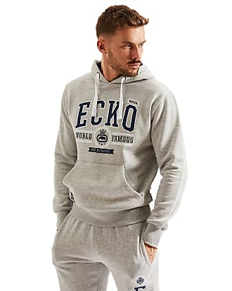 Ecko Mens Designer Long Sleeve Overhead Hoodie Black Blue Grey