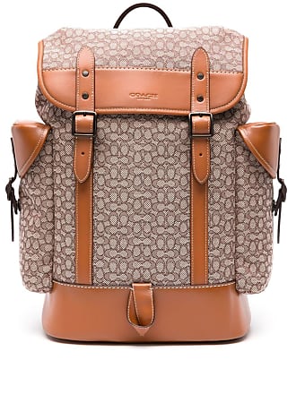 Coach Men's Leather Hitch Backpack 13 in Micro Signature Jacquard -  Green - Size