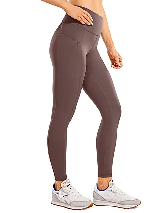 CRZ YOGA Ulti-Dry Workout Leggings for Women 25'' - No Front Seam Yoga  Pants with Pockets High Waisted Fitness Gym Tights