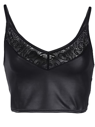 Kiki De Montparnasse cropped bralette top - women - Spandex/Elastane/Polyester - M - Black