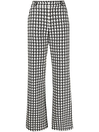 AREA Embellished ribbed-jersey bootcut pants