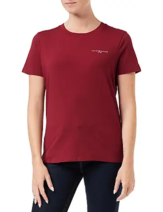 TOMMY HILFIGER T-SHIRT MANICHE CORTE DONNA ROSSO