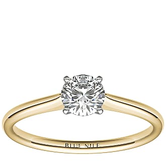 Blue Nile 1/2 Carat Petite Solitaire Engagement Ring in 18k Yellow Gold (I/SI2) Ready-to-Ship