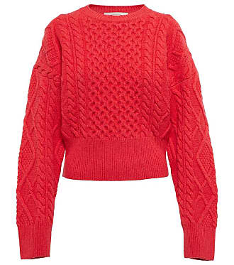 Womens Jumpers and knitwear Stella McCartney Jumpers and knitwear Red Stella McCartney Eco Hero Intarsia Wool Knit Sweater in Blue/Red 