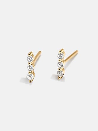 MARIA TASH Yellow Gold Heart Threaded Stud Earring (3mm)