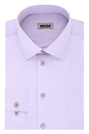 Kenneth Cole Reaction Mens Unlisted Dress Shirt Tall Solid Big Fit, Lilac, 18.5 Neck 32-33 Sleeve