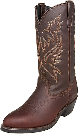 Laredo 6760 Men's Brown Nash Leather Two Tone 12" Snip Toe Pull On Western Boots