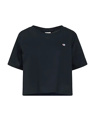 Champion CREWNECK CROPTOP - Sport T-Shirt - black/schwarz 