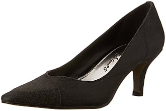 Easy Street Womens Chiffon Pointed Toe Pump,Black Glitter,6.5 N US