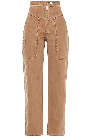 Étoile Isabel Marant Tuackom Straight-leg Jeans in Natural Womens Clothing Trousers Slacks and Chinos Capri and cropped trousers 