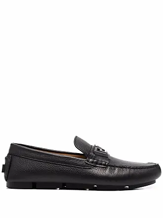 Versace Medusa Biggie leather driving loafers - Blue