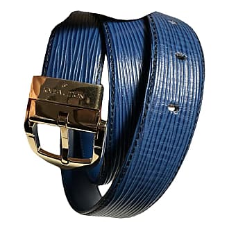 Ceinture initiales en cuir Louis Vuitton Bleu taille 80 cm en Cuir