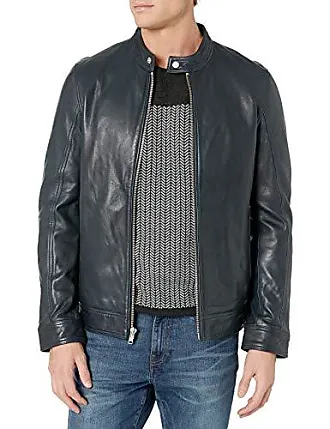 Mens Asymmetrical Black Leather Moto Jacket