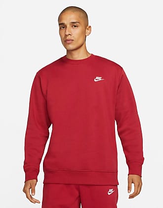 nike club crew neck sweat in khaki