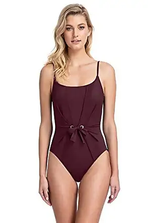 Gottex Womens Thick Strap V-Neck One Piece Swimsuit