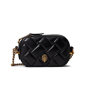 kurt geiger black leather bolsa