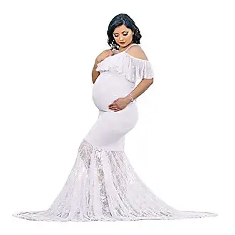 Nouvelle Robe De Maternité Pour Photo Femmes Enceintes Sexy Sans Bretelles  Volants À Volants Robes De Nuit Robe De Sirène Robe De Grossesse Baby