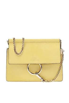 Chloe Yellow Leather and Suede Small Faye Shoulder Bag Chloe