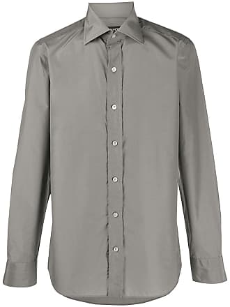 Tom Ford spread collar shirt - men - Silk/Cotton - 40 - Grey