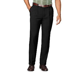 Van Heusen Mens Big and Tall Stretch Traveler Cuffed Crosshatch Pleated Pant 