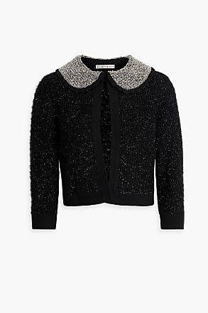 Shop Alice + Olivia Noella Sequin Knit Crop Cardigan