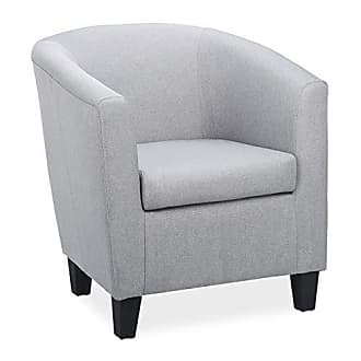 bequem Stoffbezug Relaxdays Polstersessel Design HxBxT: 84 x 62 x 56 cm weich gepolstert Sessel gemütlich dunkelgrau