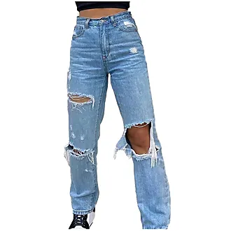 Womens Sunflower Patch High Waist Ripped Distressed Stretch Plus