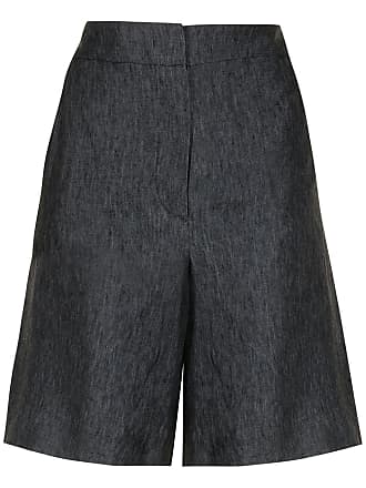 Womens Clothing Shorts Knee-length shorts and long shorts Giorgio Armani Pleated Knee-length Shorts in Black 