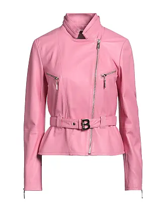 Buy Leather Retail Women Printed Leather Jacket - Pink Online at