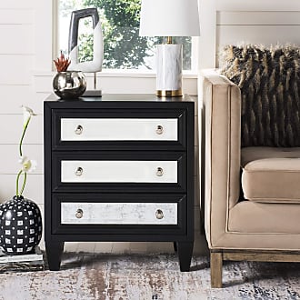 Safavieh Home Marlon Black Mirrored 3-drawer Chest