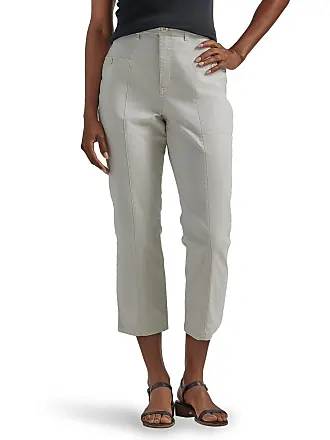 Lee Riders Women's Mid Rise Capri Pants With Belt Size 20 Simply Taupe NEW