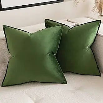 MIULEE Pack of 2, Velvet Soft Solid Decorative Square Throw Pillow Covers  Set Cushion Case for Spring Sofa Bedroom Car 18x18 Inch 45x45 Cm