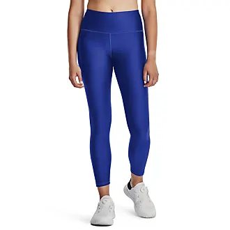 Under Armour Women's HeatGear Armour Branded No-Slip Waistband Leggings ,  Midnight Navy (410)/White , X-Large at  Women's Clothing store